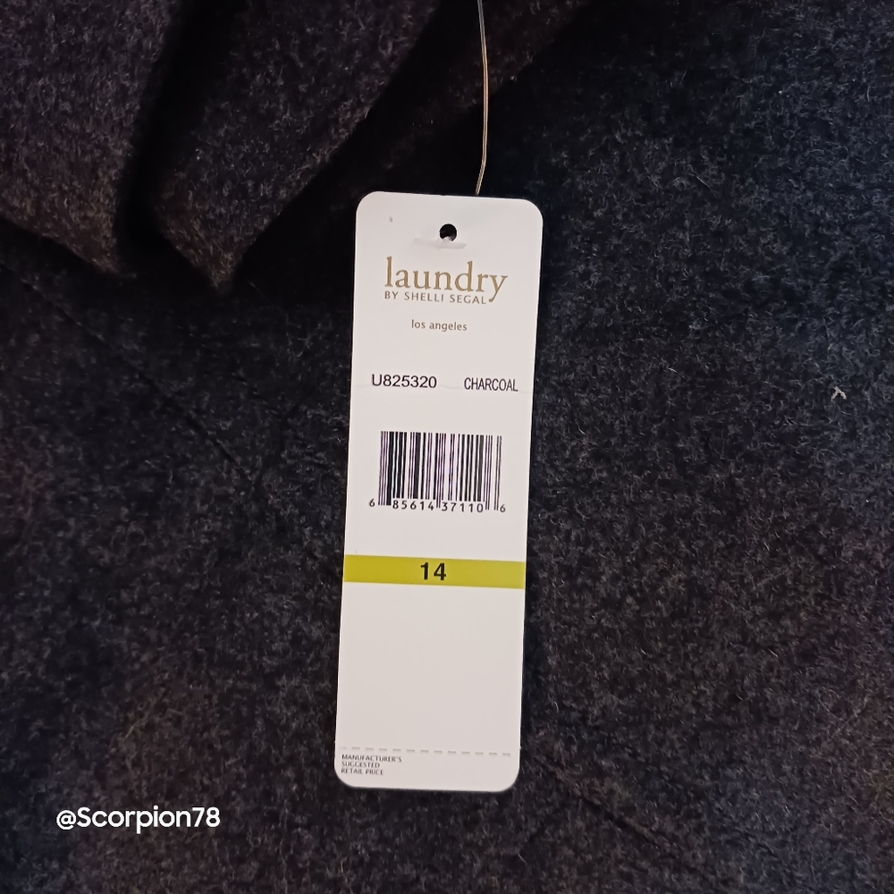 Laundry X Shelli Segal Wool/Faux Fur Parka Military Jacket Size 14 for Women - Picture 3 of 10